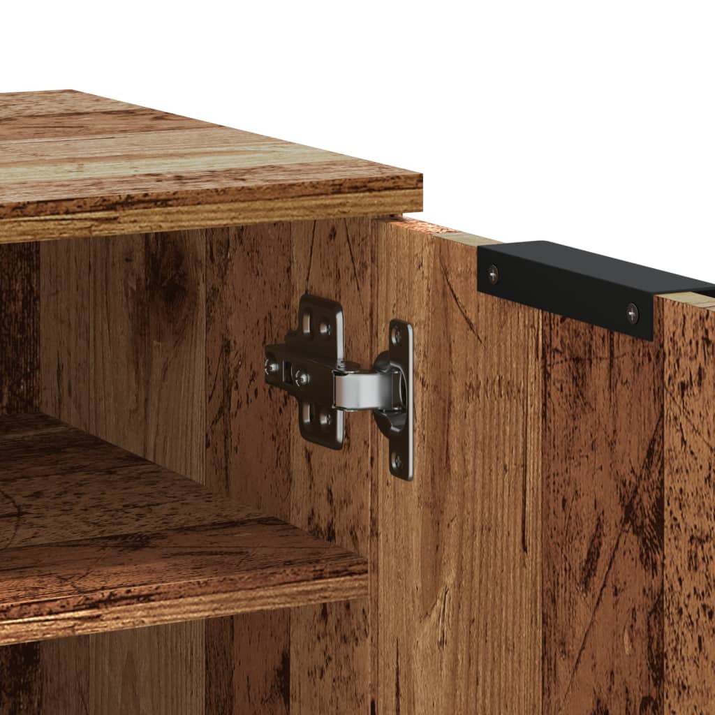 vidaXL Shoe Cabinet Old Wood 59x35x70 cm Engineered Wood
