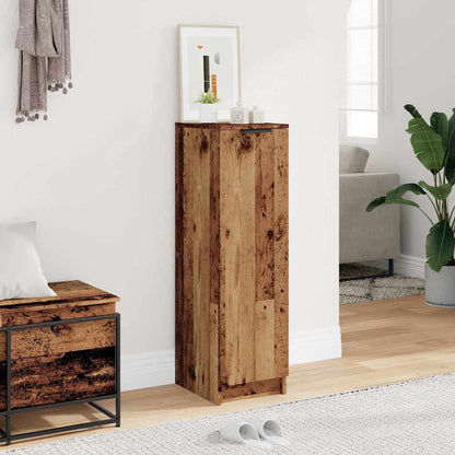 vidaXL Shoe Cabinet Old Wood 29,5x35x100,5 cm Engineered Wood