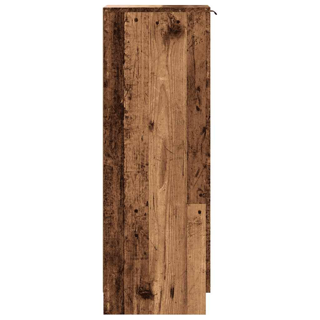 vidaXL Shoe Cabinet Old Wood 29,5x35x100,5 cm Engineered Wood