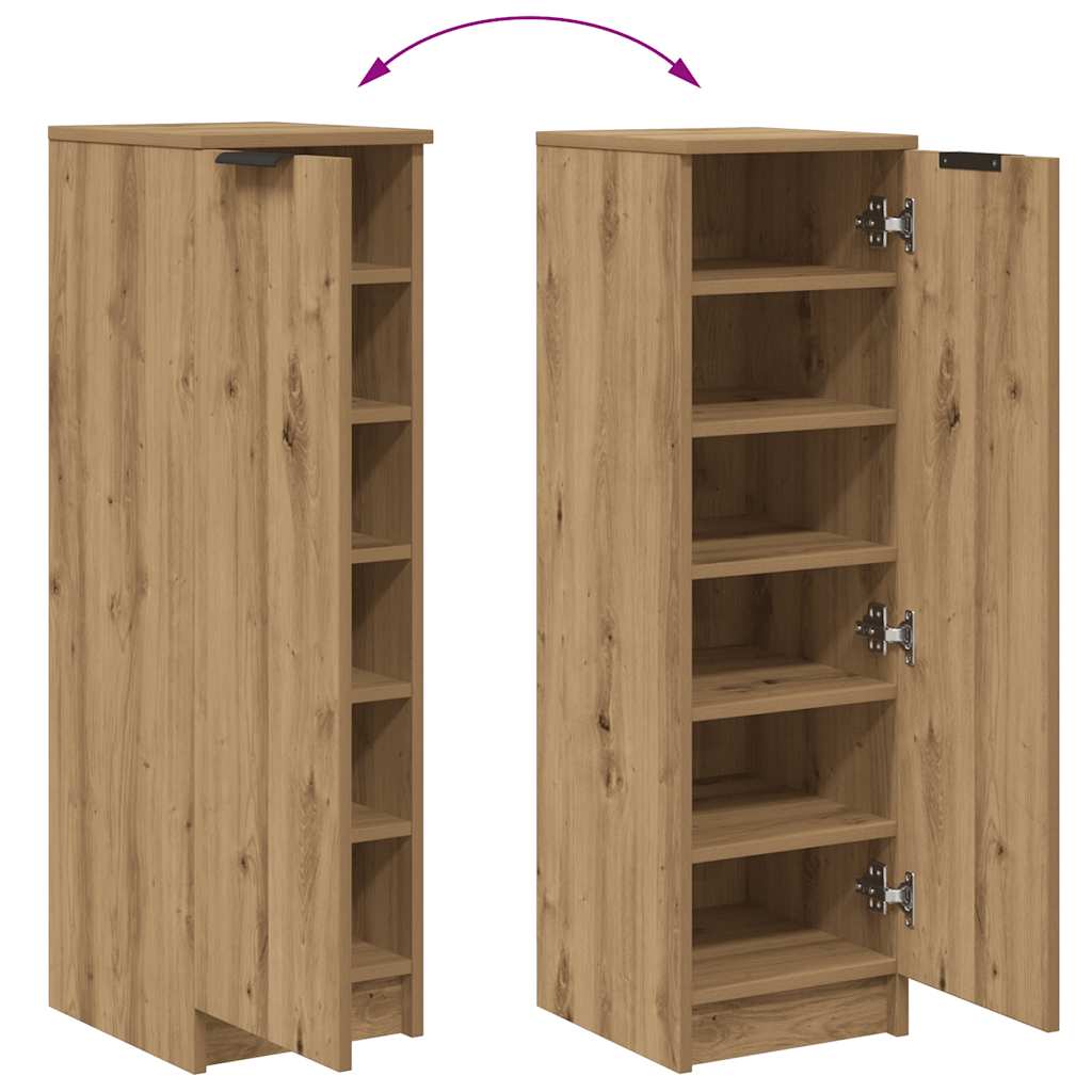 vidaXL Shoe Cabinet Artisan Oak 29.5x35x100.5 cm Engineered Wood