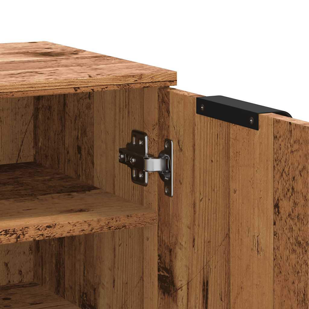 vidaXL Shoe Cabinet Old Wood 59x35x100.5 cm Engineered Wood