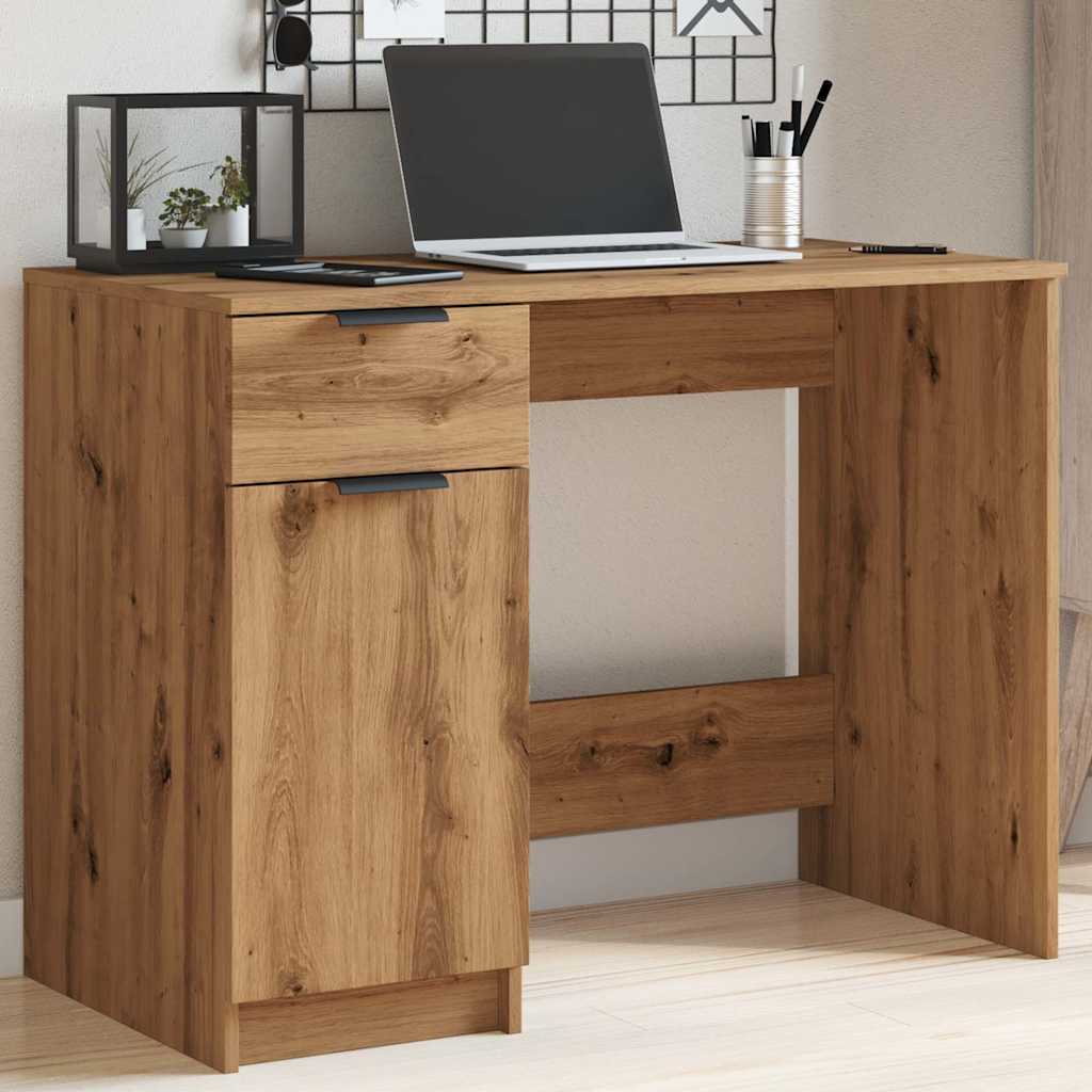 vidaXL Desk Artisan Oak 100x50x75 cm Engineered Wood