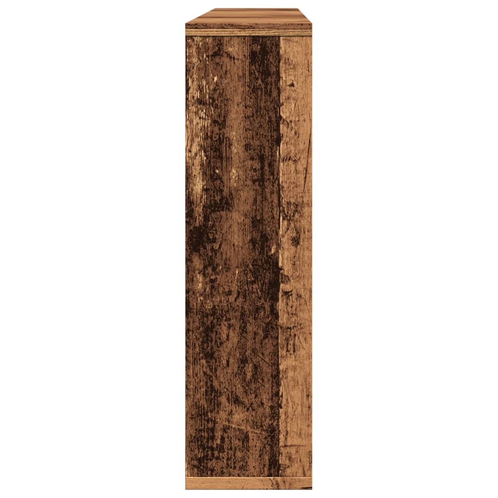 vidaXL Mirror Cabinet with LED Old Wood 76x15x55 cm Engineered Wood