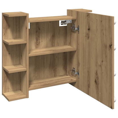 vidaXL Mirror Cabinet with LED Artisan Oak 70x16.5x60 cm