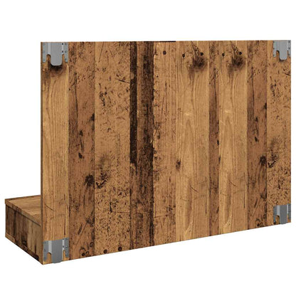 vidaXL Mirror Cabinet with LED Old Wood 90x31.5x62 cm
