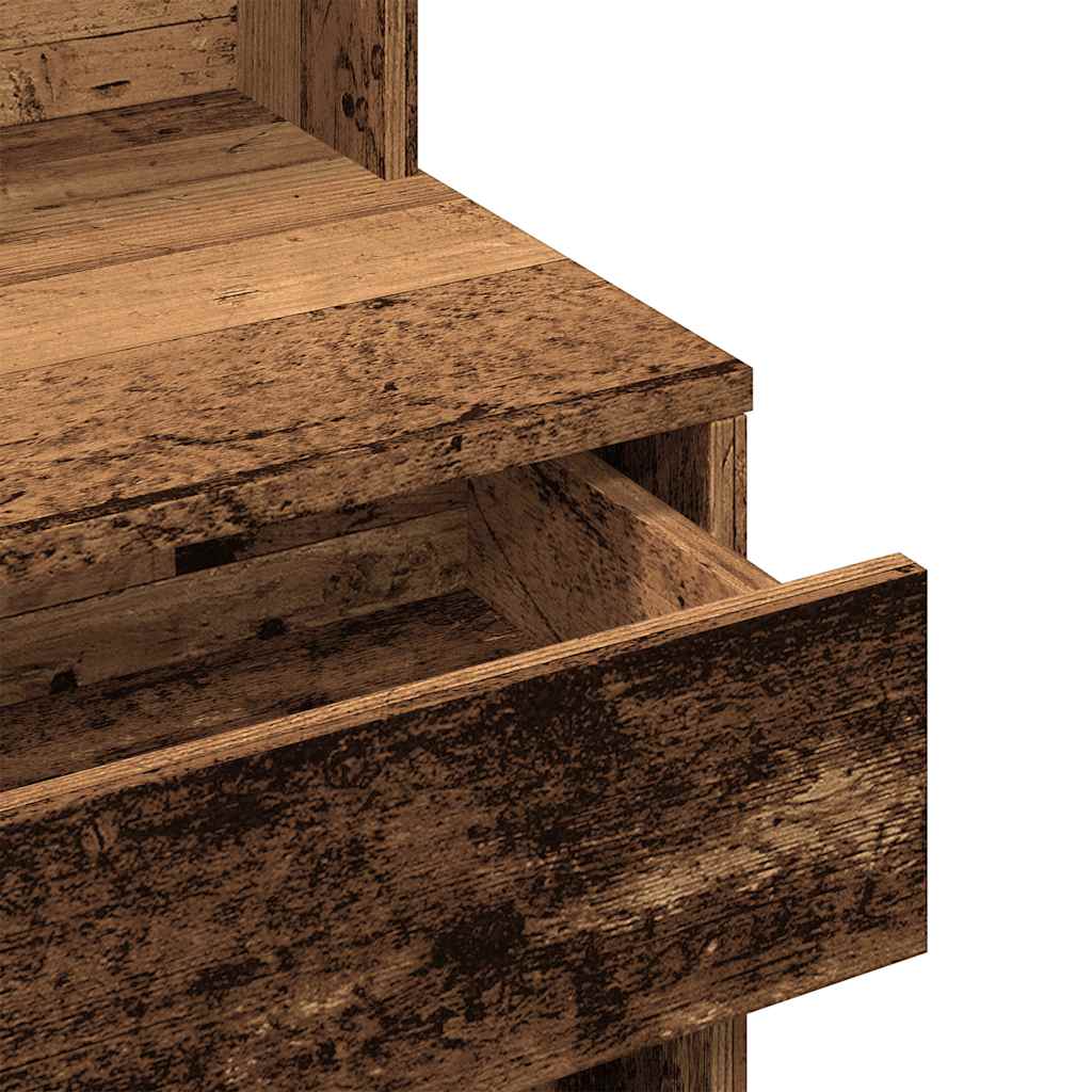vidaXL Dressing Table with Mirror Old Wood 74,5x40x141 cm