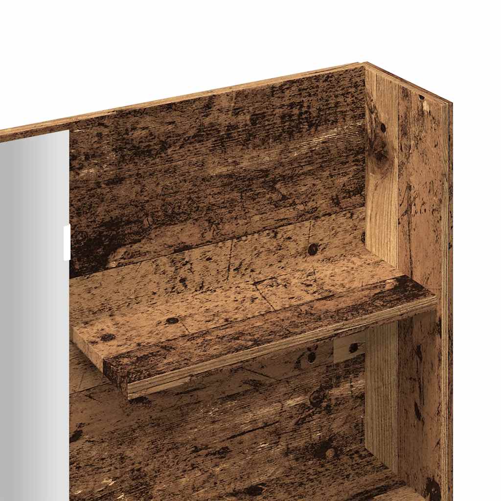 vidaXL Dressing Table with Mirror Old Wood 74,5x40x141 cm