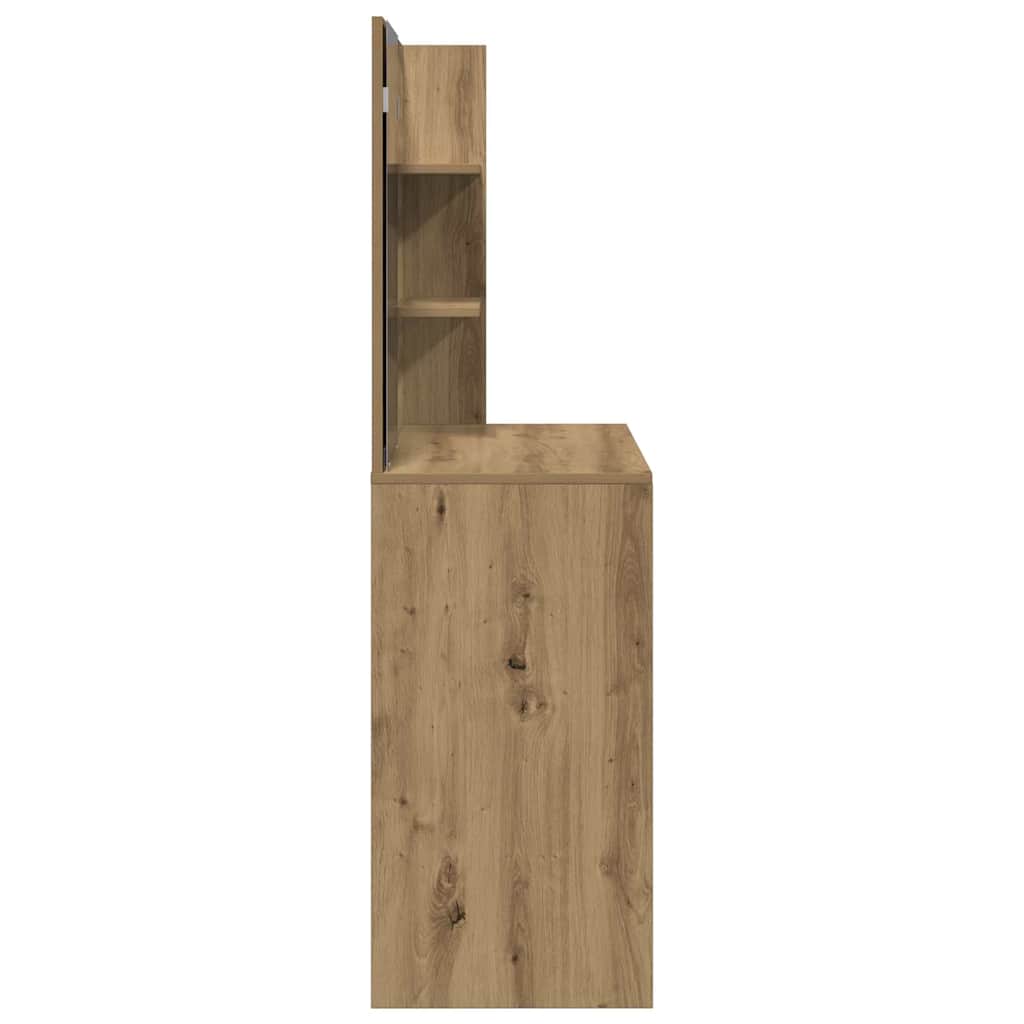 vidaXL Dressing Table with Mirror Artisan Oak 74,5x40x141 cm