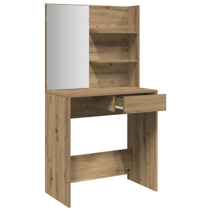 vidaXL Dressing Table with Mirror Artisan Oak 74,5x40x141 cm