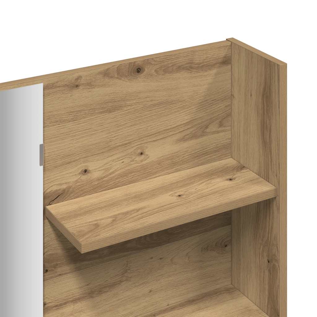 vidaXL Dressing Table with Mirror Artisan Oak 74,5x40x141 cm