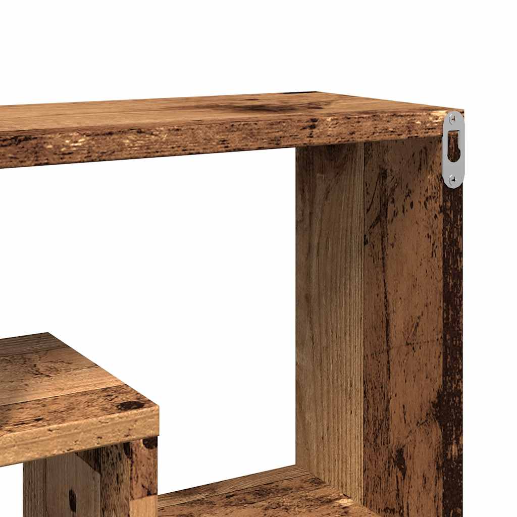 vidaXL Wall Shelf Old Wood 85x16x52.5 cm Engineered Wood