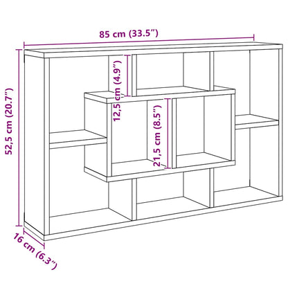 vidaXL Wall Shelf Artisan Oak 85x16x52,5 cm Engineered Wood