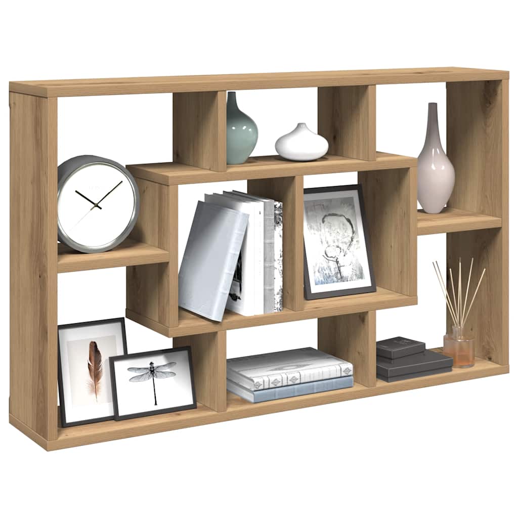 vidaXL Wall Shelf Artisan Oak 85x16x52,5 cm Engineered Wood