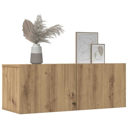 vidaXL TV Cabinets Wall-mounted 2 pcs Artisian Oak 80x30x30 cm