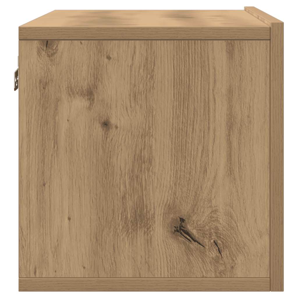 vidaXL 2 Piece Wall-mounted TV Cabinet Set Artisian Oak 80x30x30 cm