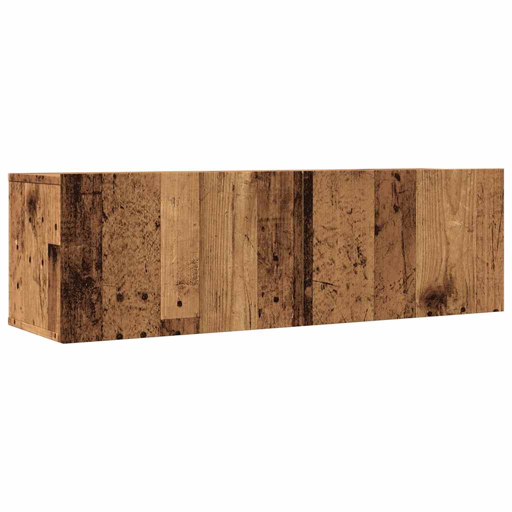 vidaXL TV Cabinets Wall-mounted 2 pcs Old Wood 100x30x30 cm