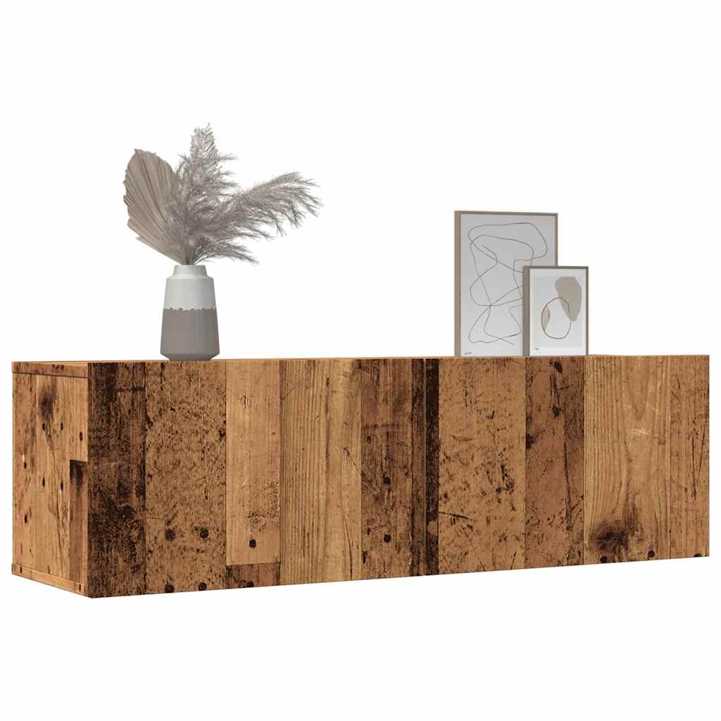 vidaXL TV Cabinets Wall-mounted 2 pcs Old Wood 100x30x30 cm