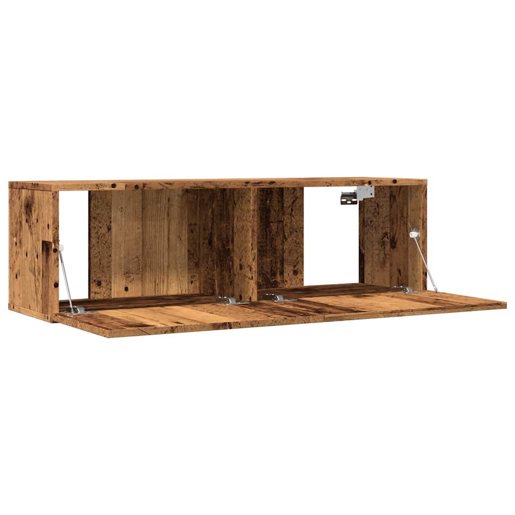 vidaXL TV Cabinets Wall-mounted 2 pcs Old Wood 100x30x30 cm