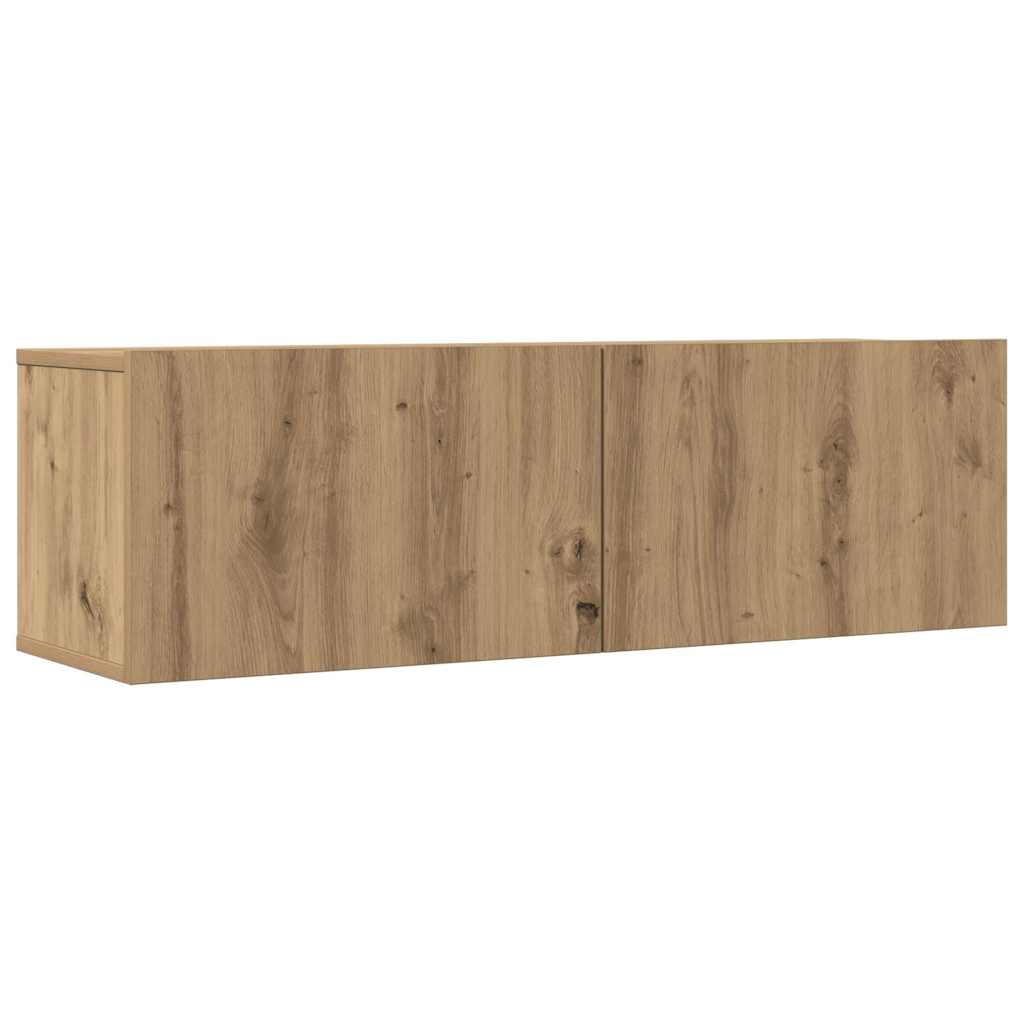 vidaXL TV Cabinets Wall-mounted 2 pcs Artisian Oak 100x30x30 cm