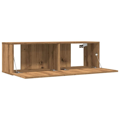 vidaXL TV Cabinets Wall-mounted 2 pcs Artisian Oak 100x30x30 cm
