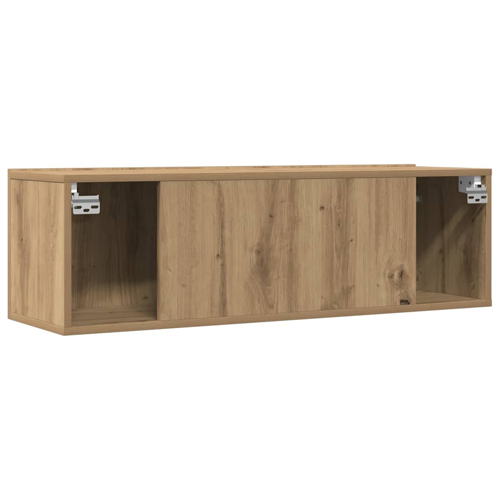 vidaXL 2 Piece Wall-mounted TV Cabinet Set Artisian Oak 100x30x30 cm