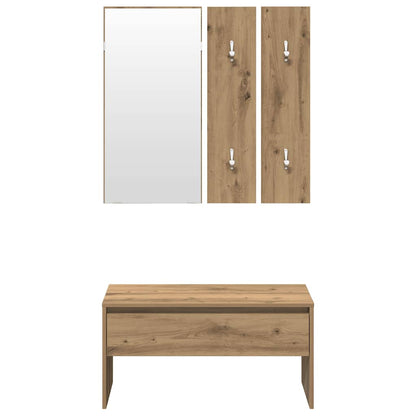 vidaXL Hallway Furniture Set Artisan Oak Engineered Wood