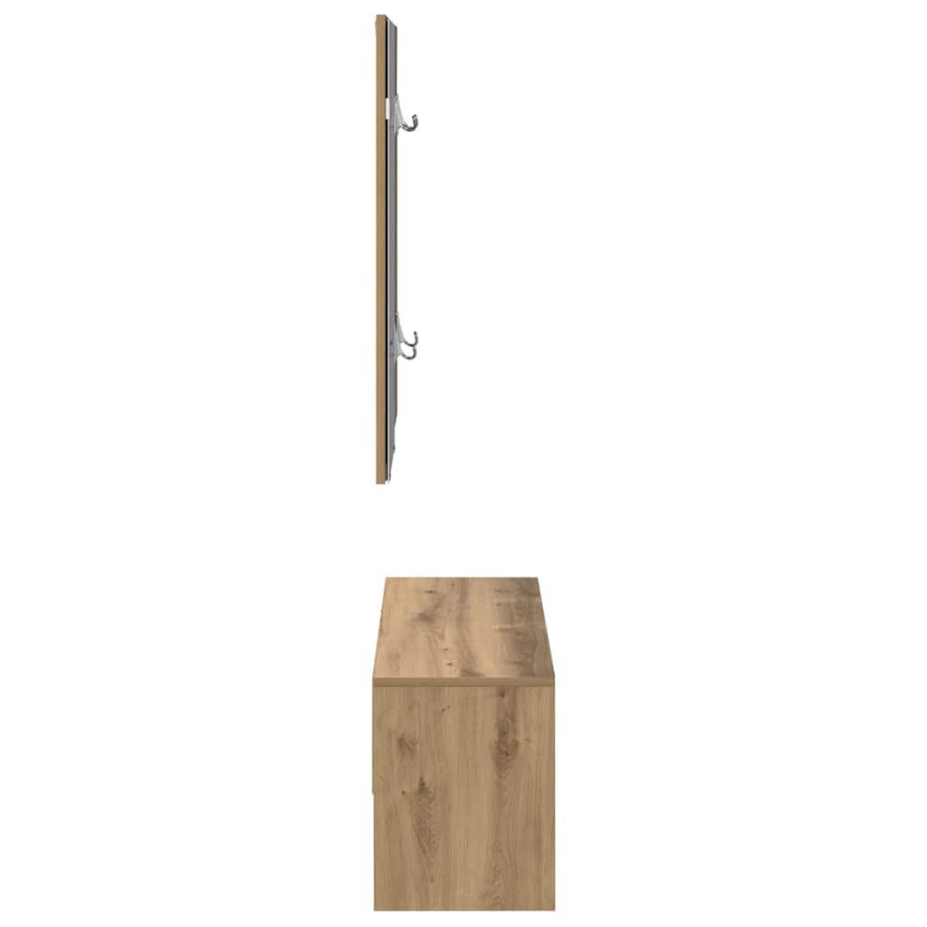 vidaXL Hallway Furniture Set Artisan Oak Engineered Wood