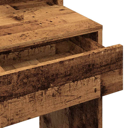 vidaXL Dressing Table with LED Old Wood 74,5x40x141 cm