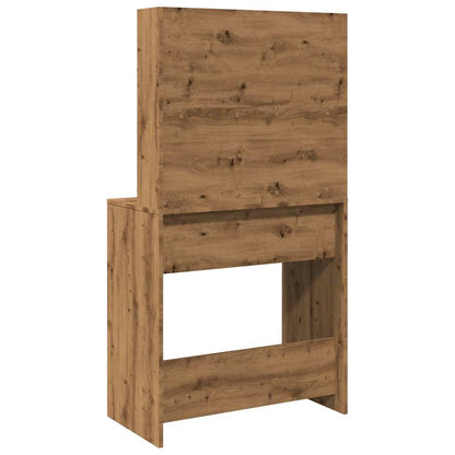 vidaXL Dressing Table with LED Artisan Oak 74,5x40x141 cm