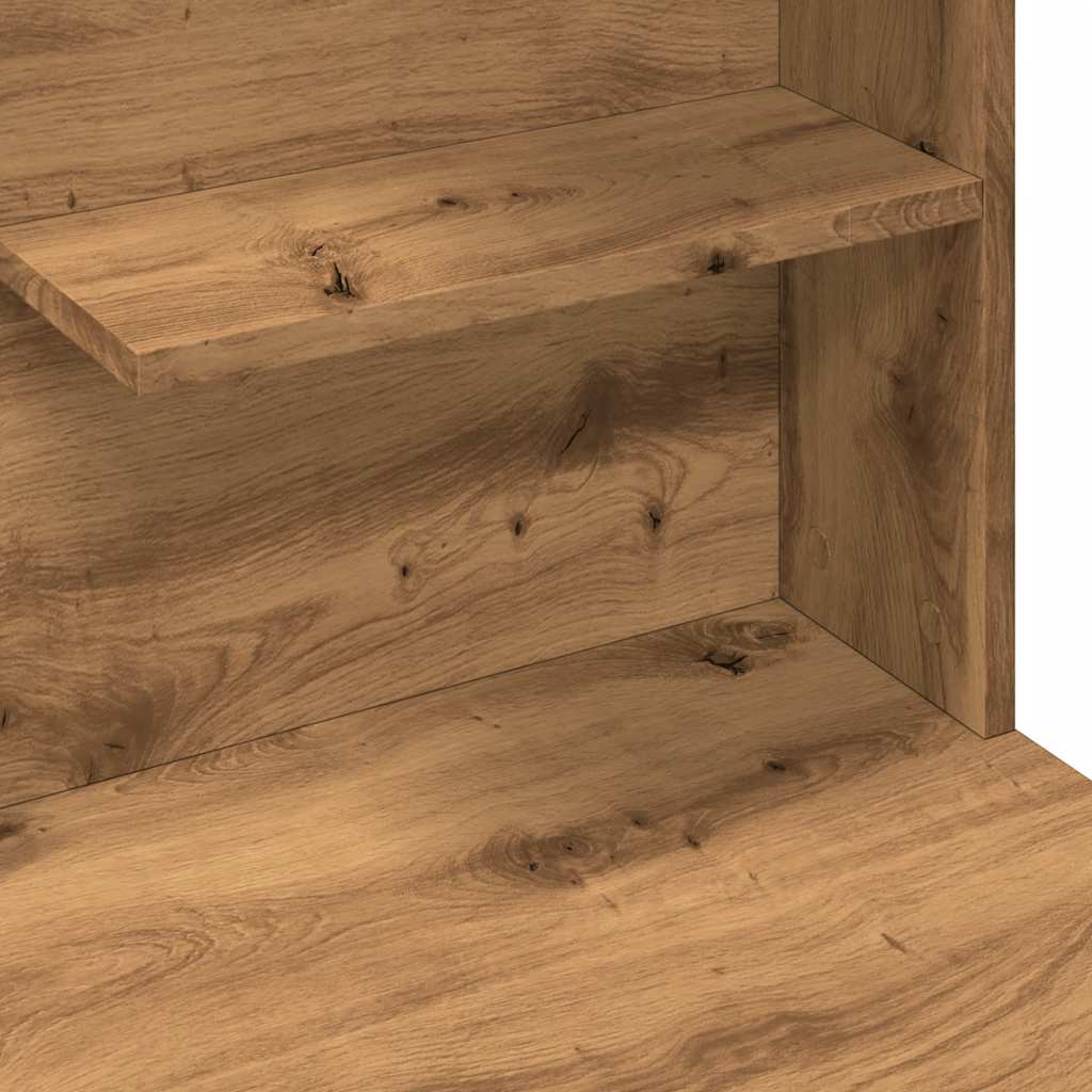 vidaXL Dressing Table with LED Artisan Oak 74.5x40x141 cm