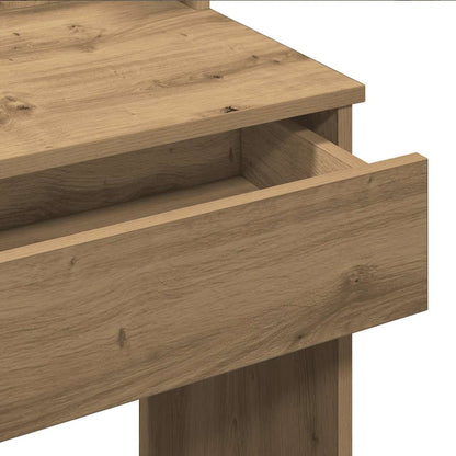 vidaXL Dressing Table with LED Lights Artisan Oak 96x40x142 cm