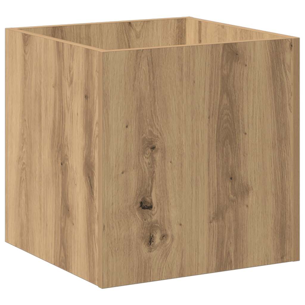 vidaXL Planter Box Artisan Oak 40x40x40 cm Engineered Wood