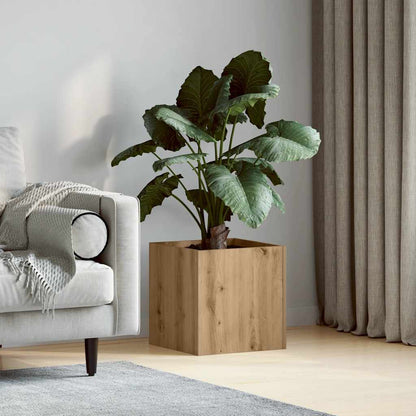 vidaXL Planter Box Artisan Oak 40x40x40 cm Engineered Wood