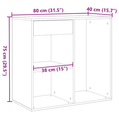 vidaXL Cosmetic Cabinet Old Wood 80x40x75 cm Engineered Wood