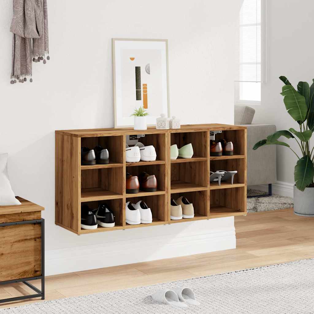vidaXL Shoe Cabinets 2 pcs Artisan Oak 52x30x50 cm