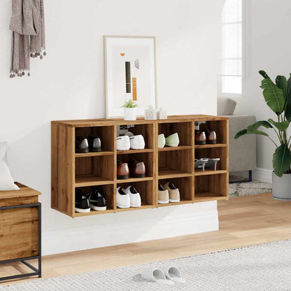 vidaXL Shoe Cabinets 2 pcs Artisan Oak 52x30x50 cm