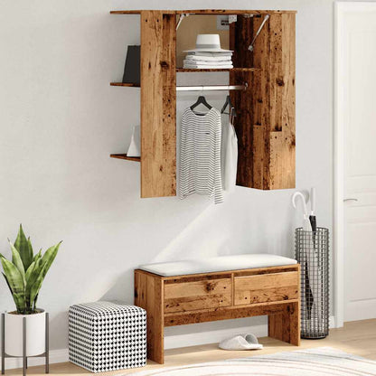 vidaXL Hallway Cabinet Old Wood 97.5x37x99 cm Engineered Wood