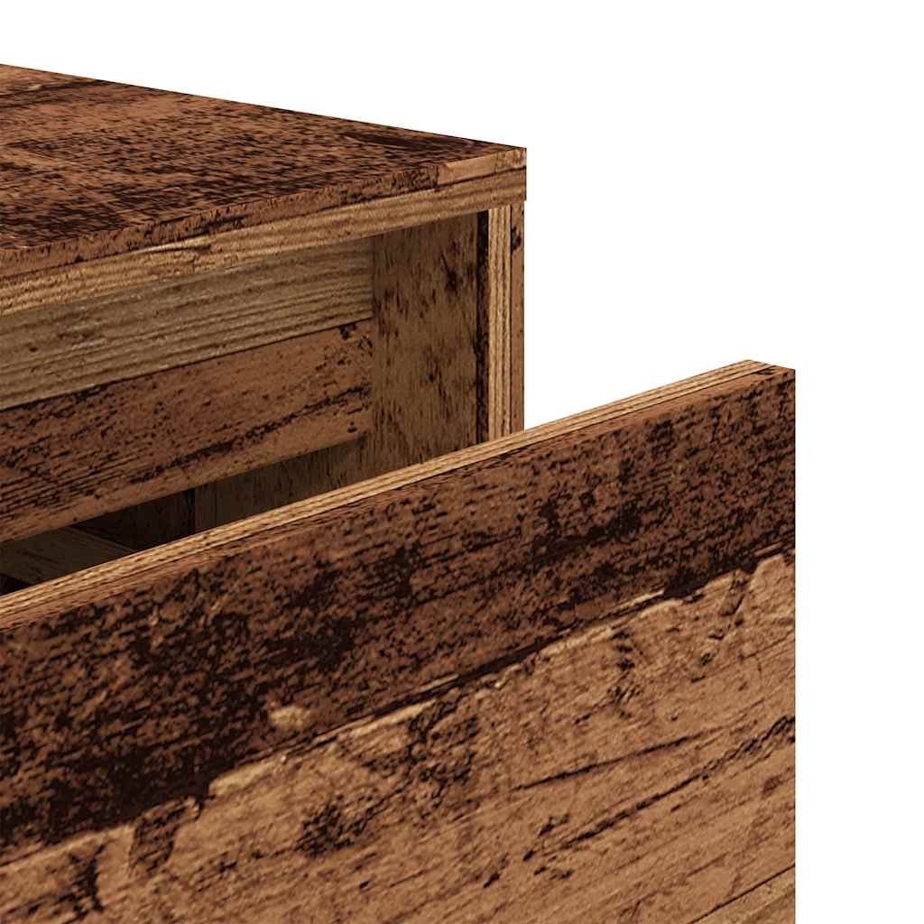 vidaXL Box Drawer Old Wood 40.5x40x40 cm Engineered Wood