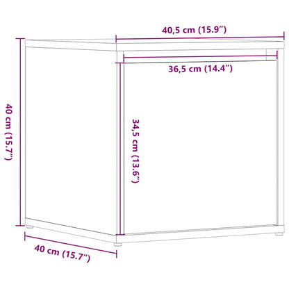 vidaXL Box Drawer Old Wood 40.5x40x40 cm Engineered Wood