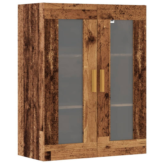 vidaXL Hanging Wall Cabinet Old Wood 69,5x34x90 cm