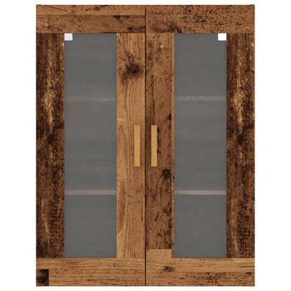 vidaXL Hanging Wall Cabinet Old Wood 69,5x34x90 cm