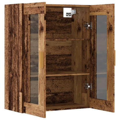 vidaXL Hanging Wall Cabinet Old Wood 69,5x34x90 cm