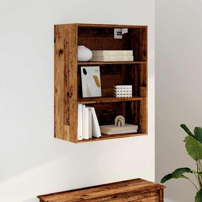 vidaXL Hanging Wall Cabinet Old Wood 69,5x32,5x90 cm