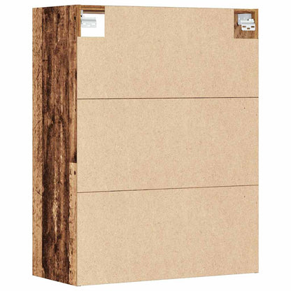 vidaXL Hanging Wall Cabinet Old Wood 69,5x32,5x90 cm