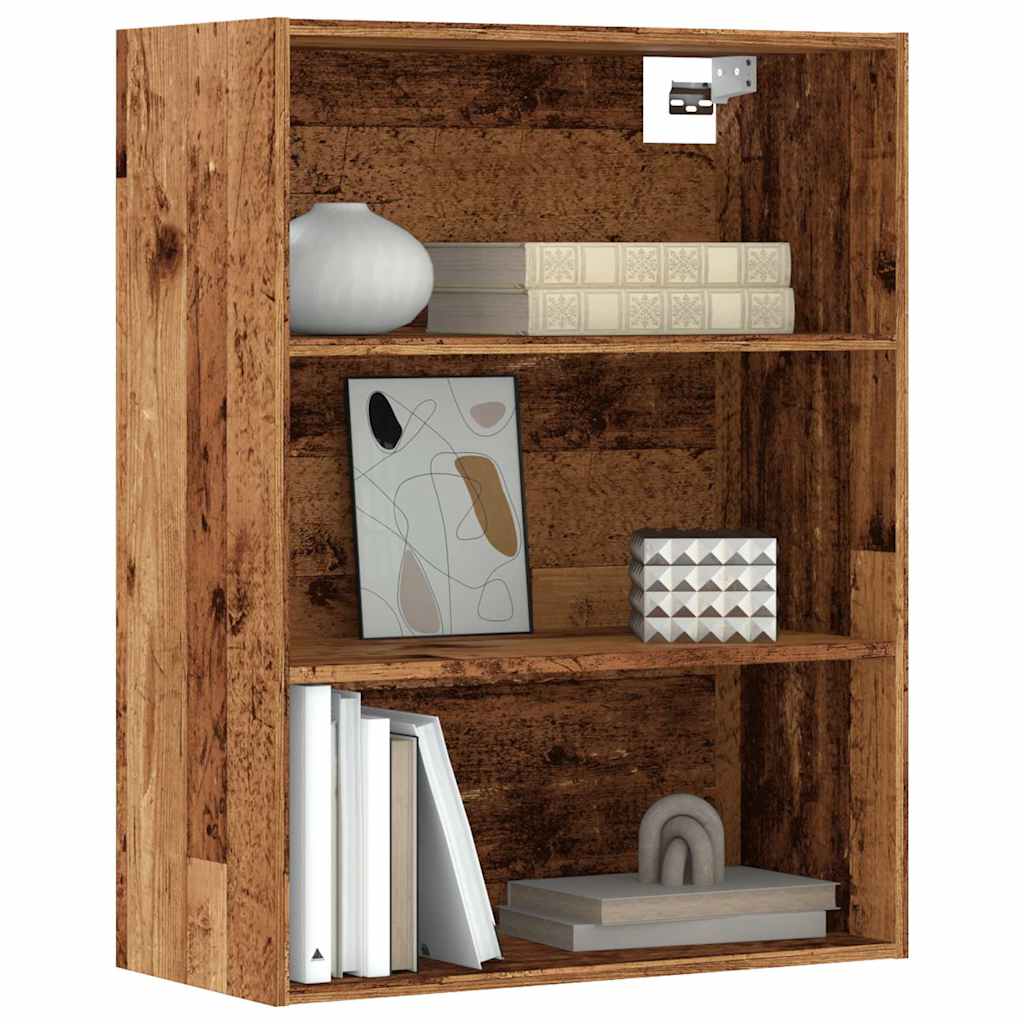 vidaXL Hanging Wall Cabinet Old Wood 69,5x32,5x90 cm