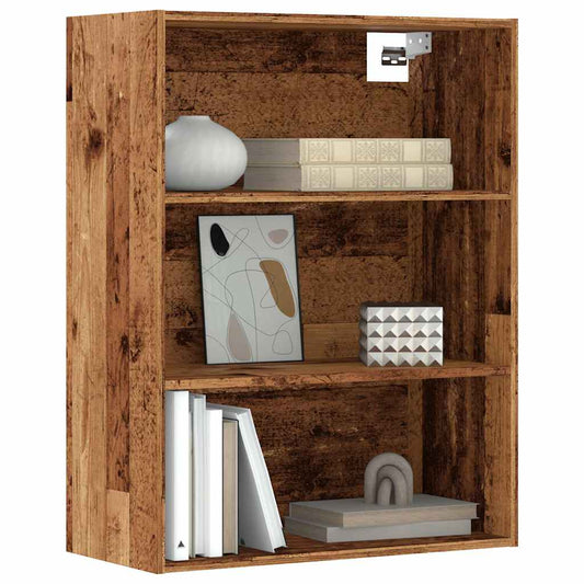 vidaXL Hanging Wall Cabinet Old Wood 69,5x32,5x90 cm