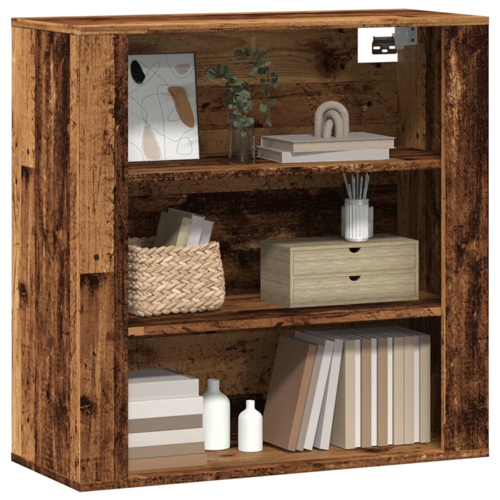 vidaXL Wall Cabinet Old Wood 80x33x80 cm Engineered Wood