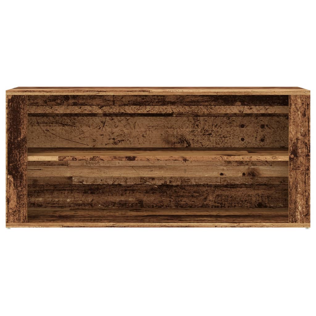 vidaXL Shoe Bench Old Wood 100x35x45 cm Engineered Wood