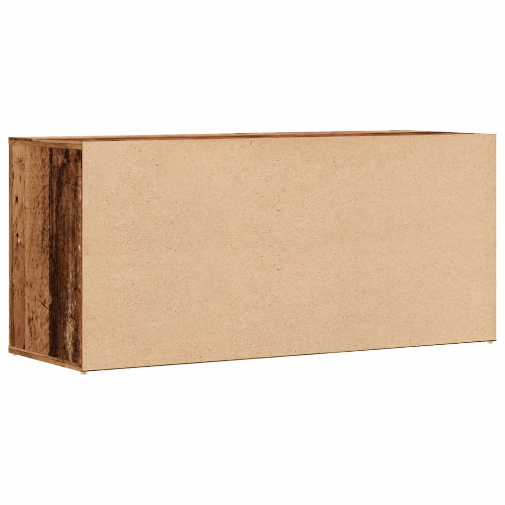 vidaXL Shoe Bench Old Wood 100x35x45 cm Engineered Wood