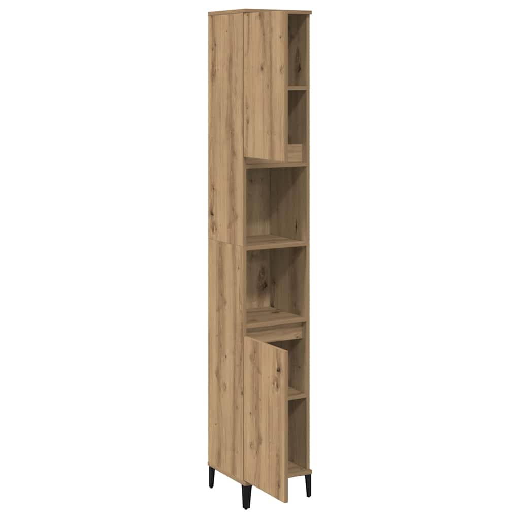 vidaXL Bathroom Cabinet Artisan Oak 30x30x190 cm Engineered Wood